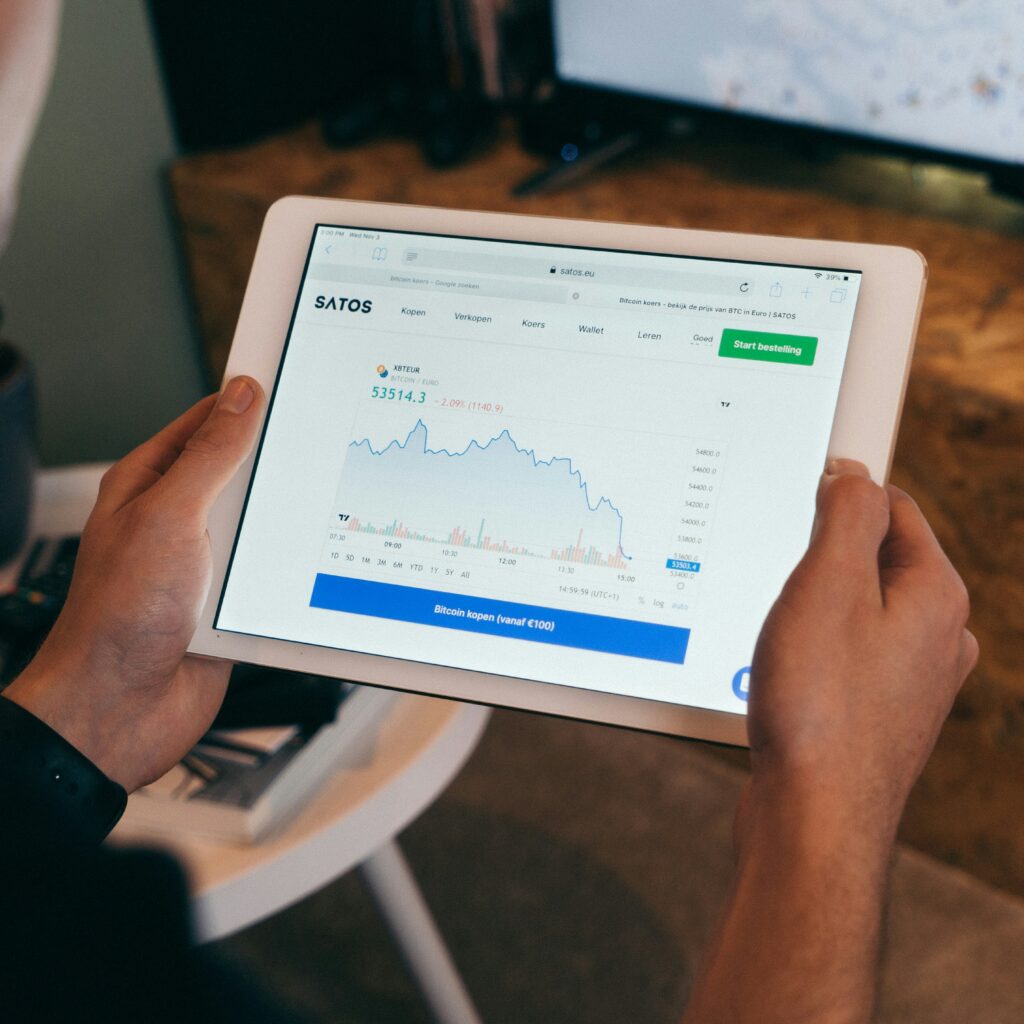 AI-powered dashboard providing data insights to a small business owner.